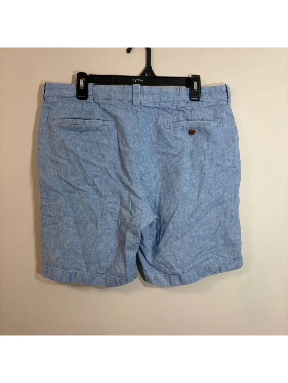 J. Crew Stanton Men's Size 34 Blue Baird McNutt Irish Linen Shorts w/ 9